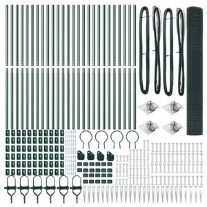 Recinzione con pali. Verde 1.2 x 50 m Acciaio 3352119