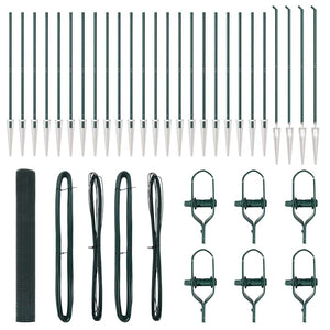 Recinzione con pali. Verde 1.2 x 50 m Acciaio 3352121