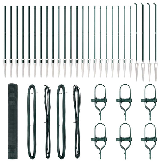 Recinzione con pali. Verde 1.2 x 50 m Acciaio 3352121