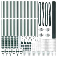 Recinzione con pali. Verde 1.5 x 50 m Acciaio 3352127
