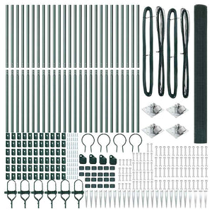 Recinzione con pali. Verde 1.5 x 50 m Acciaio 3352127
