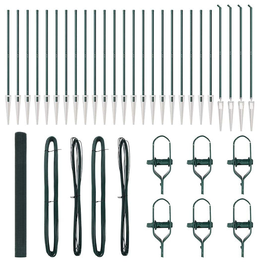 Recinzione con pali. Verde 1.5 x 50 m Acciaio 3352128