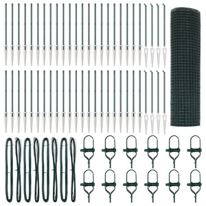 Recinzione con pali. Verde 0.5 x 100 m Acciaio 3352133