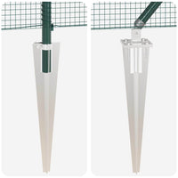 Recinzione con pali. Verde 0.6 x 100 m Acciaio 3352138