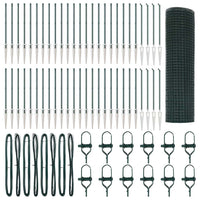 Recinzione con pali. Verde 0.6 x 100 m Acciaio 3352139