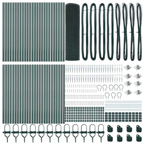Recinzione con pali. Verde 0.8 x 100 m Acciaio 3352142