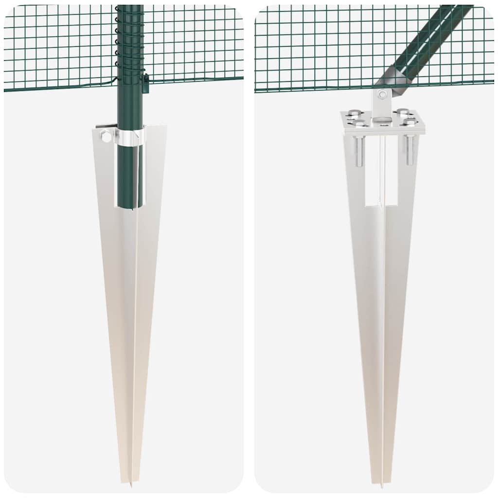 Recinzione con pali. Verde 1 x 100 m Acciaio 3352145