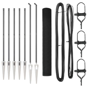 Recinzione con pali. Grigio 1.2 x 10 m Acciaio 3352167