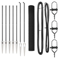 Recinzione con pali. Grigio 1.2 x 10 m Acciaio 3352170