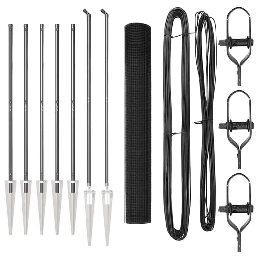 Recinzione con pali. Grigio 1.4 x 10 m Acciaio 3352174