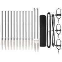 Recinzione con pali. Grigio 0.4 x 25 m Acciaio 3352184