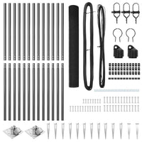 Recinzione con pali. Grigio 1.4 x 25 m Acciaio 3352209