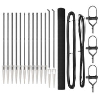 Recinzione con pali. Grigio 1.5 x 25 m Acciaio 3352210