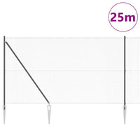 Recinzione con pali. Grigio 1.5 x 25 m Acciaio 3352213
