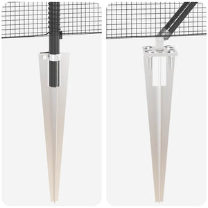 Recinzione con pali. Grigio 0.4 x 50 m Acciaio 3352217