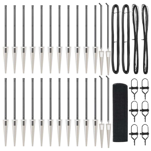 Recinzione con pali. Grigio 0.4 x 50 m Acciaio 3352217