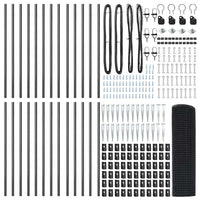Recinzione con pali. Grigio 0.8 x 50 m Acciaio 3352229