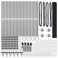 Recinzione con pali. Grigio 1.4 x 50 m Acciaio 3352241