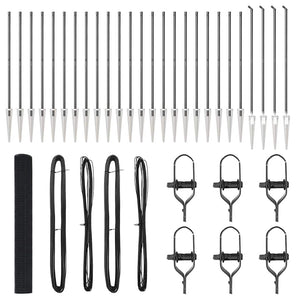 Recinzione con pali. Grigio 1.4 x 50 m Acciaio 3352242