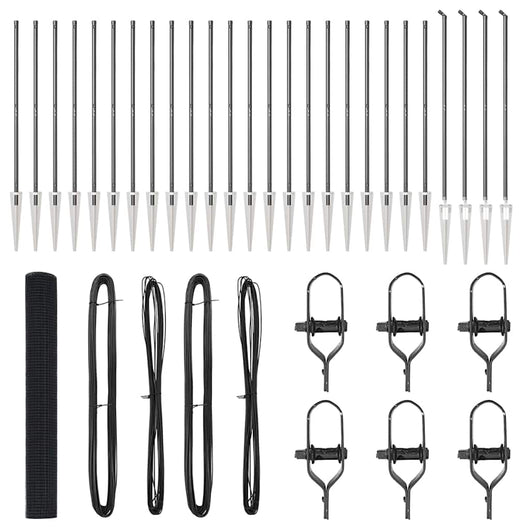 Recinzione con pali. Grigio 1.4 x 50 m Acciaio 3352244