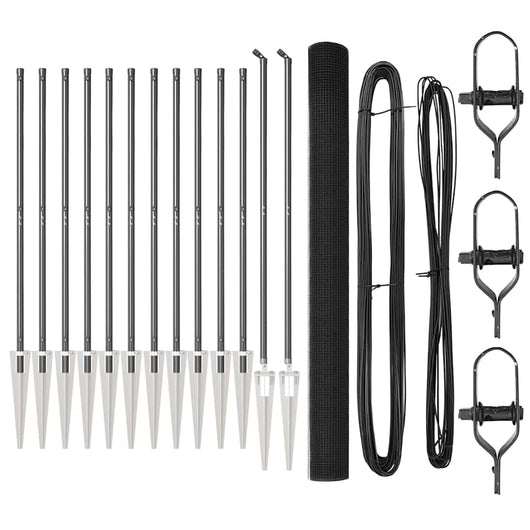 Recinzione con pali. Grigio 1.5 x 50 m Acciaio 3352245