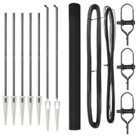 Recinzione con pali. Grigio 1.5 x 50 m Acciaio 3352246