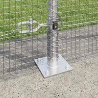 Recinzione con pali. Argento 1.4 x 10 m Acciaio 3352290