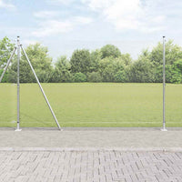 Recinzione con pali. Argento 1.4 x 10 m Acciaio 3352290