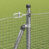 Recinzione con pali. Argento 1.4 x 10 m Acciaio 3352291