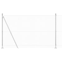 Recinzione con pali. Argento 1.5 x 10 m Acciaio 3352294