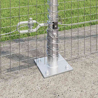 Recinzione con pali. Argento 1.5 x 10 m Acciaio 3352296