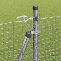 Recinzione con pali. Argento 1.5 x 10 m Acciaio 3352296