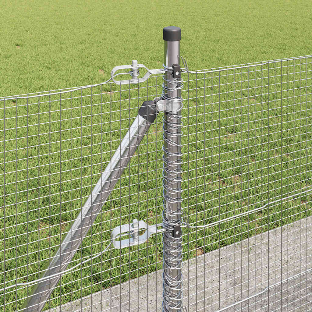 Recinzione con pali. Argento 0.5 x 25 m Acciaio 3352305