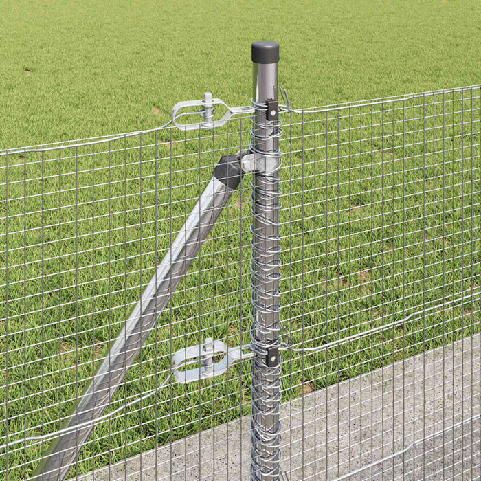 Recinzione con pali. Argento 0.5 x 25 m Acciaio 3352305