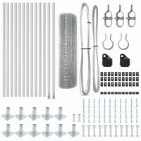 Recinzione con pali. Argento 0.5 x 25 m Acciaio 3352306