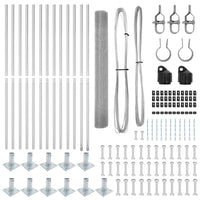 Recinzione con pali. Argento 1 x 25 m Acciaio 3352318