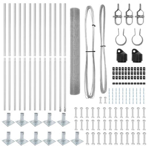 Recinzione con pali. Argento 1.2 x 25 m Acciaio 3352320