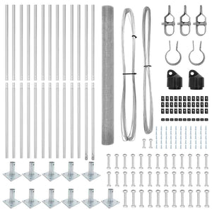 Recinzione con pali. Argento 1.5 x 25 m Acciaio 3352328
