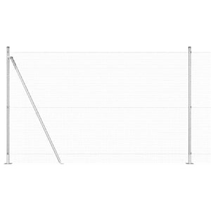 Recinzione con pali. Argento 1.5 x 25 m Acciaio 3352330