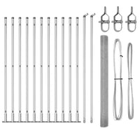 Recinzione con pali. Argento 1.5 x 25 m Acciaio 3352330