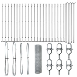 Recinzione con pali. Argento 0.5 x 50 m Acciaio 3352339