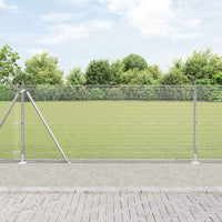 Recinzione con pali. Argento 0.8 x 50 m Acciaio 3352347