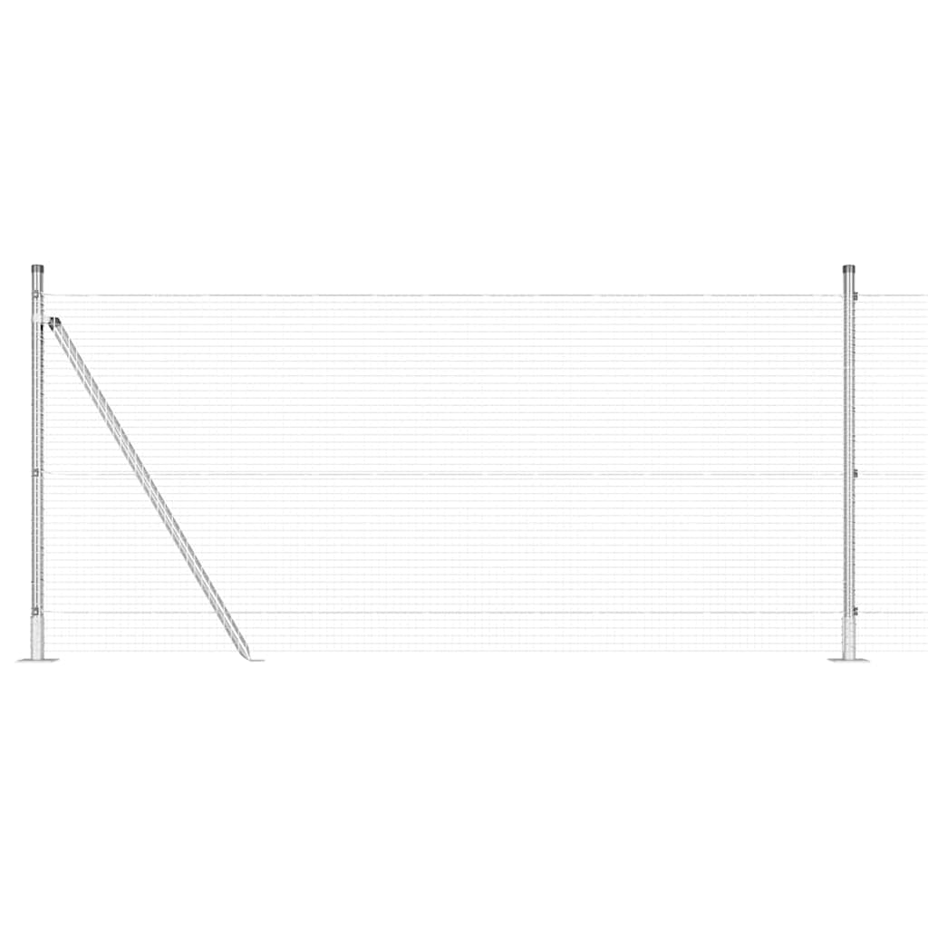 Recinzione con pali. Argento 0.8 x 50 m Acciaio 3352349