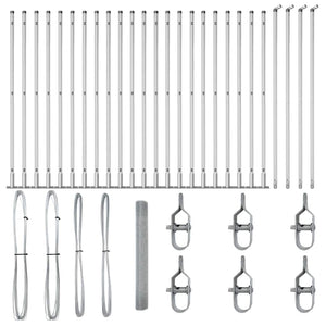 Recinzione con pali. Argento 1.2 x 50 m Acciaio 3352355