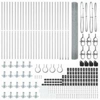 Recinzione con pali. Argento 1.2 x 50 m Acciaio 3352355