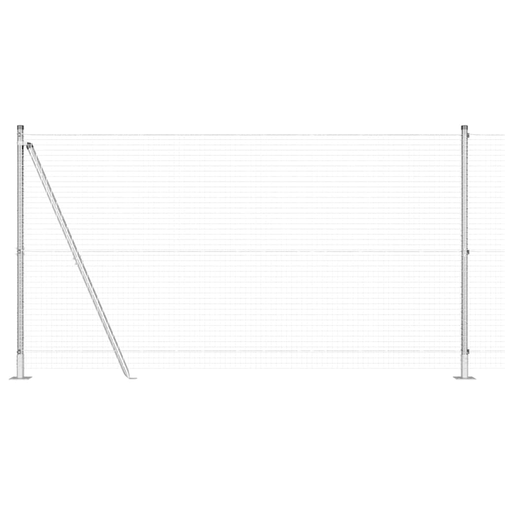 Recinzione con pali. Argento 1.2 x 50 m Acciaio 3352358