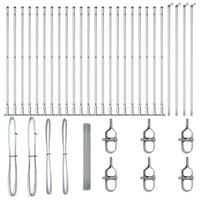 Recinzione con pali. Argento 1.2 x 50 m Acciaio 3352358