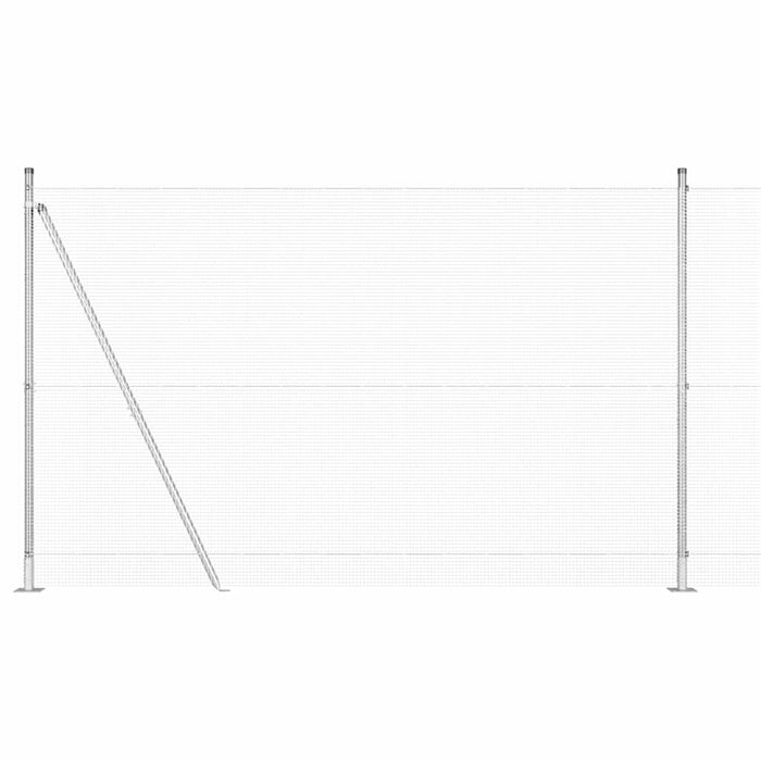 Recinzione con pali. Argento 1.4 x 50 m Acciaio 3352359