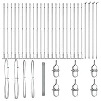 Recinzione con pali. Argento 1.4 x 50 m Acciaio 3352359