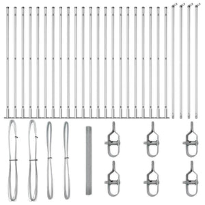 Recinzione con pali. Argento 1.4 x 50 m Acciaio 3352359